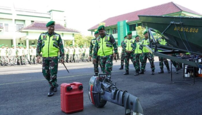 Dandim Bojonegoro Pimpin Apel Gelar Pasukan Kesiapsiagaan Antisipasi Bencana Alam