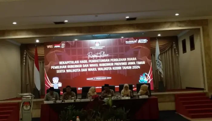 Rekapitulasi Penghitungan Suara Pemilu 2024 di Selenggarakan KPU Kota Kediri