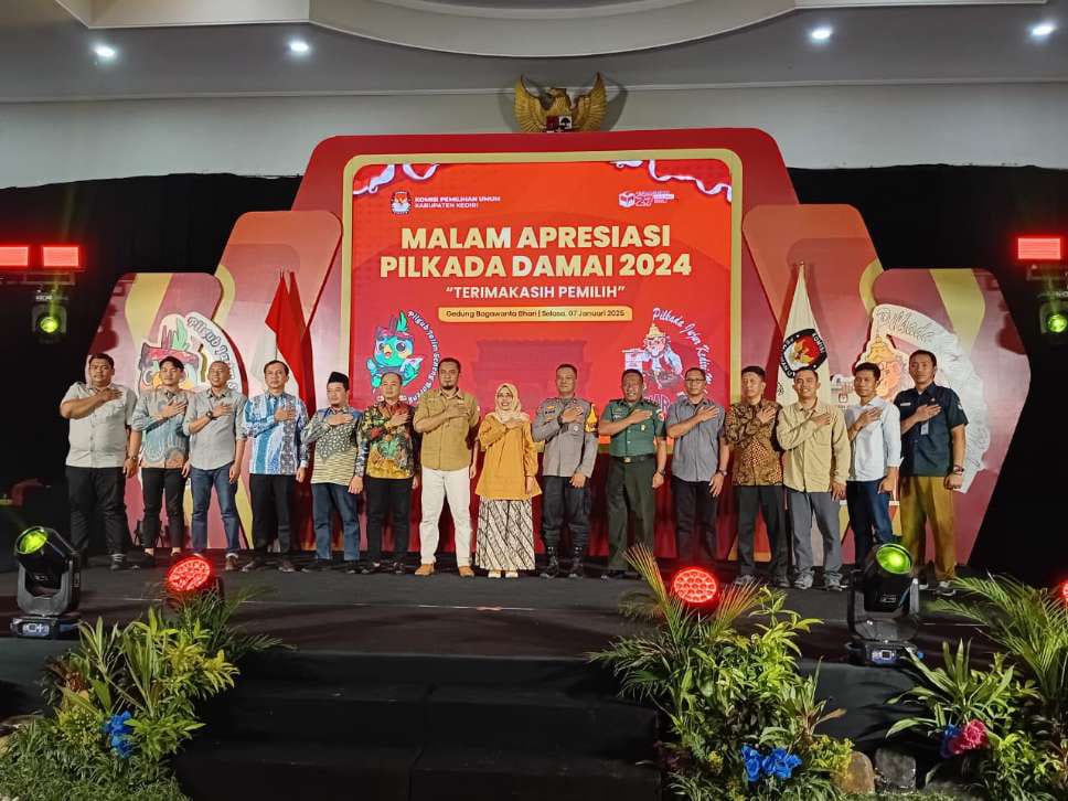 Malam Apresiasi Pilkada Damai 2024, Kpu Kabupaten Kediri Gelar Acara Bertema Terima Kasih Pemilih orbit nasional.com