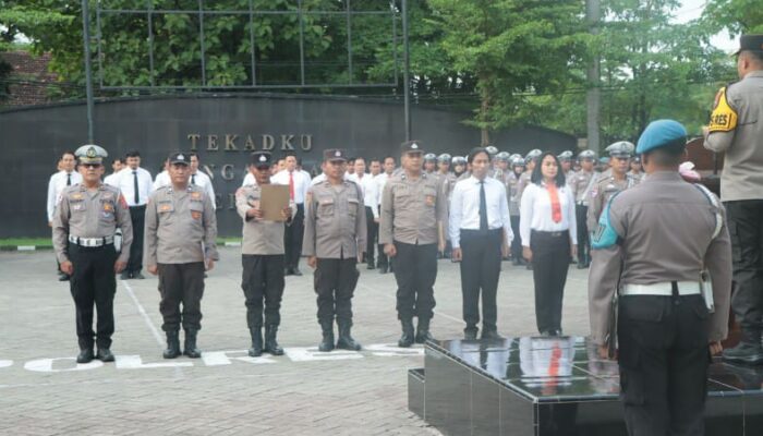 Kapolres Nganjuk Tekankan Integritas dan Dukungan pada Ketahanan Pangan dalam Apel Besar