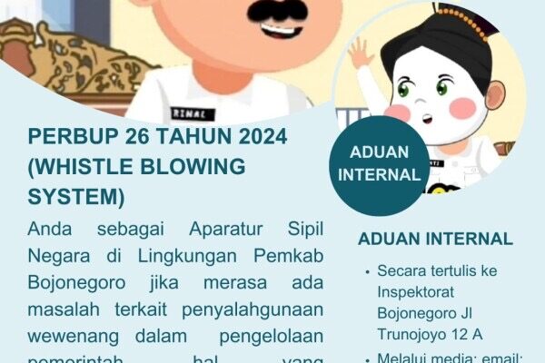 Inspektorat Bojonegoro Buka Sarana Pengaduan Internal Khusus ASN Melalui WBS