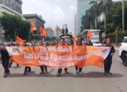 Protes Kelangkaan Elpij 3 Kg, Ratusan Buruh KSPI dan Partai Buruh Gelar Unjuk Rasa