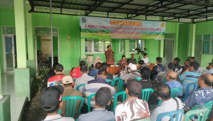 Danramil Ngimbang Hadiri Sosialisasi Penyaluran Pupuk Bersubsidi