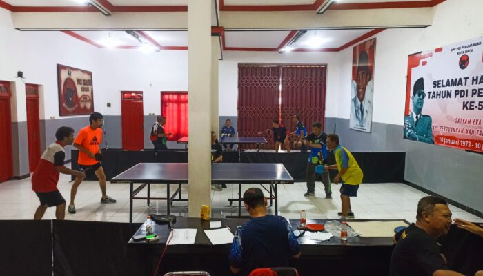 Persatuan Tenis Meja TNT Kota Batu Gelar Pertandingan Persahabatan Antar Club