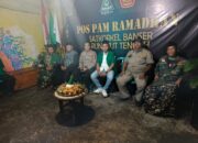 Sinergi Hangat di Malam Ramadhan: Kapolsek Gunung Anyar Apresiasi Pos Pam Banser Rungkut Tengah