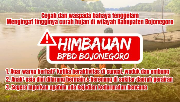 Waspada Bahaya Tenggelam, BPBD Bojonegoro Imbau Masyarakat Hati-hati