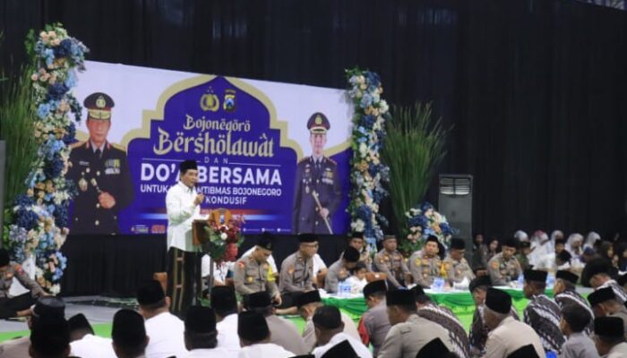 Polres Bojonegoro Gelar Sholawat Akbar Sambut Idul Fitri 1446 H