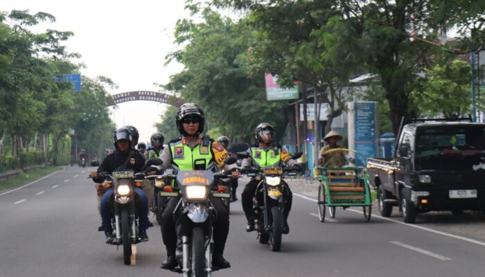 Patroli Kapolres Bojonegoro di Hari Kedua Lebaran