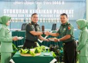 33 Anggota Kodim Bojonegoro Naik Pangkat