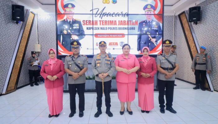 Kapolres Bojonegoro Pimpin Sertijab Kapolsek Malo