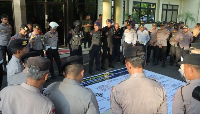 Kapolres Nganjuk Pimpin Apel Kesiapan Pengamanan IKSPI Kera Sakti di Madiun