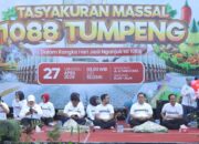 Tasyakuran Massal Tumpeng 1088 Warnai Hari Jadi Nganjuk ke-1088