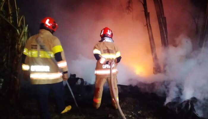 Kebakaran Tumpukan Ban di UPPKB Baureno, Damkar Bojonegoro Bergerak Cepat Selamatkan Aset Rp 1 Miliar