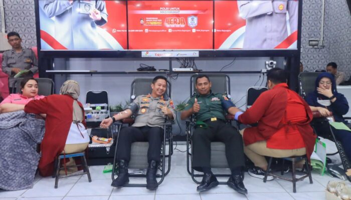 Sambut Hari Bhayangkara, Polres Bojonegoro Ajak Masyarakat Donor Darah