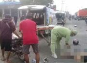 Naas Sepasang Suami Istri Diseruduk Bus Pariwisata, Satu Tewas di Tempat