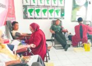 Donor Darah di Markas Koramil Kepohbaru, Ini Jumlah Darah yang Terkumpul