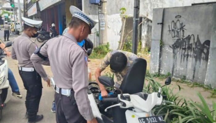 Satlantas Kediri Kota Hajar Pelanggar, 481 Ditilang 503 Ditegur