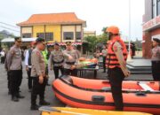Polres Bojonegoro Latih Tanggap Darurat Bareng TNI-BPBD