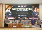Ribuan Botol Arak Diamankan Polres Kediri