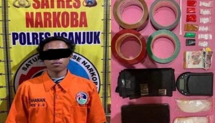Polisi Bekuk Kurir Sabu di Sawahan Nganjuk dengan Barang Bukti Mengejutkan