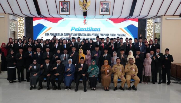 Rotasi Besar di Bojonegoro, Bupati Wahono Lantik 67 Pejabat Sekaligus