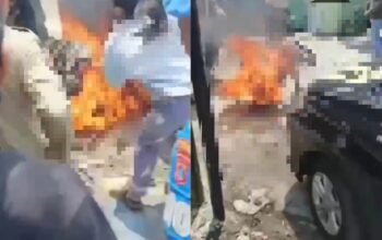 Terduga Pencuri Motor di Jojoran Surabaya Nyaris Tewas Dibakar Warga