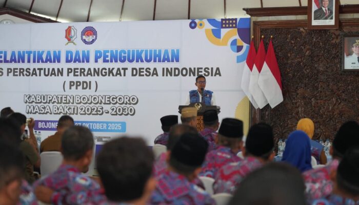 Dikukuhkan di Pendopo Malowopati, PPDI Bojonegoro Siap Wujudkan Desa Kuat dan Maju