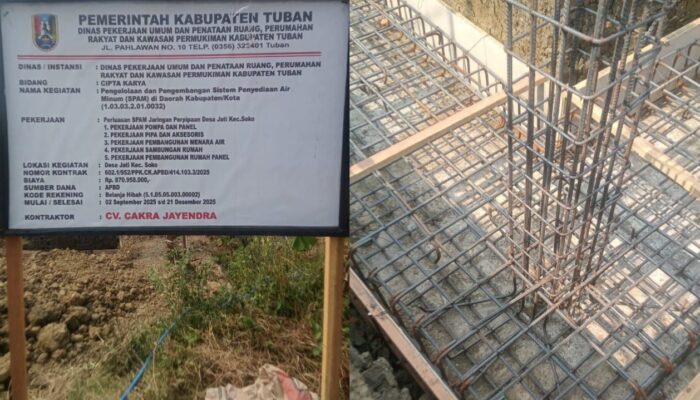 Dana Ratusan Juta Terancam Mubazir, Proyek SPAM di Soko Tuban Diduga Menyimpang