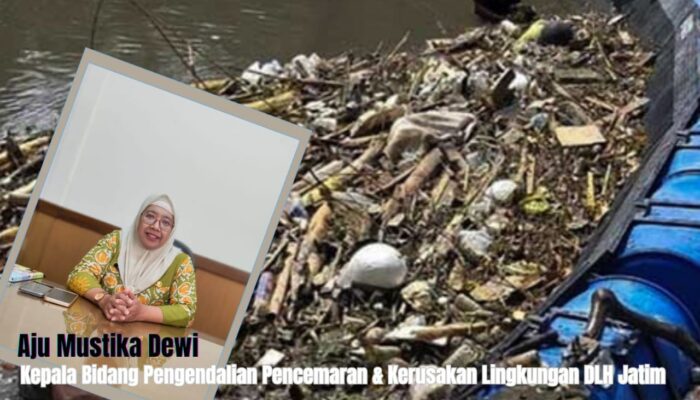 DLH Jatim dan TNI AL Bersihkan Kali Surabaya, Gubernur Khofifah Juga Ikut