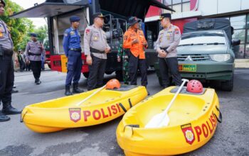 Musim Hujan Tiba, Polres Bojonegoro Cek Kesiapan Personel dan Peralatan Penanggulangan Bencana