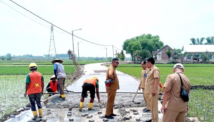 Akses Antar Dusun Diperbaiki, Jalan Rigid Beton Tegalkodo Bojonegoro Mulus