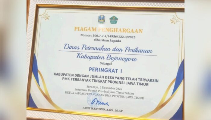 Bojonegoro Juara, Desa Tervaksin PMK Terbanyak se-Jawa Timur