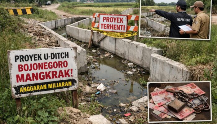 Dibangun Tapi Tak Mengalir, U-Ditch Bojonegoro Disorot Publik