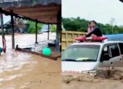 Video Viral Banjir Bandang di Balangan Kalsel, Warga Selamatkan Diri ke Atap Mobil