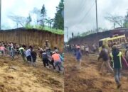 Aksi Haru Warga Aceh Tengah Bantu Truk PLN Tembus Jalan Berlumpur