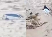 Detik-detik Mobil Camat Gayo Lues Aceh Jatuh ke Sungai Saat Arus Meninggi