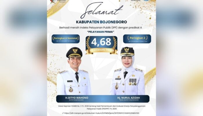 Pelayanan Publik Bojonegoro Diapresiasi Nasional, Ini Buktinya
