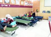 Puluhan Pendonor Ramaikan Jumat Berkah Koramil Turi Lamongan