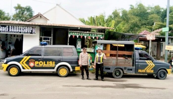 Polsek Trucuk Bojonegoro Siaga, Patroli Rutin Amankan Pertokoan dan Obyek Vital