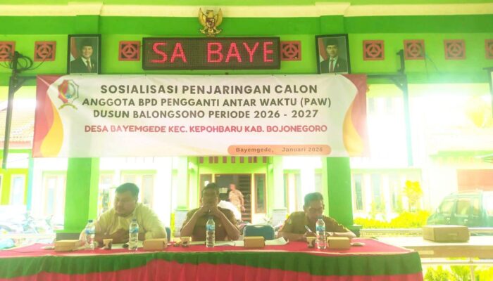 Sosialisasi BPD PAW Bayemgede Bojonegoro Berlangsung Dinamis