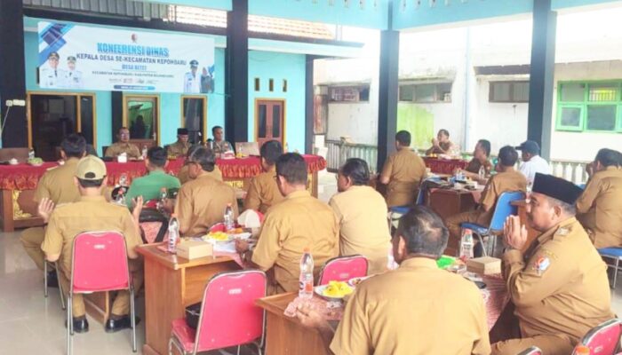 Polsek Kepohbaru Bojonegoro Ingatkan Kades Aktif Jaga Kondusifitas Desa