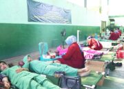 HUT Persit ke-80, Ratusan Peserta Donor Darah di Kodim Bojonegoro