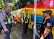Jamin Keselamatan Penumpang, Polisi Lamongan Gelar Ramp Check Bus