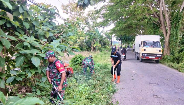 Gotong Royong Lintas Sektor, Jalan Vital Laren–Blimbing Lamongan Dirapikan