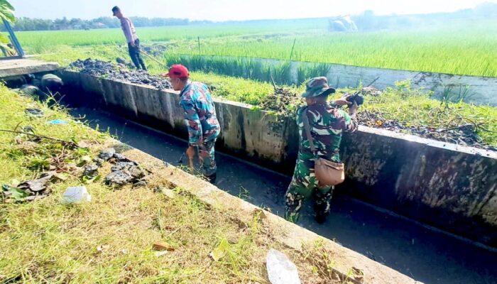 Bersih-bersih Gorong-gorong, Upaya Tiga Pilar Kalitidu Bojonegoro Cegah Banjir dan Penyakit