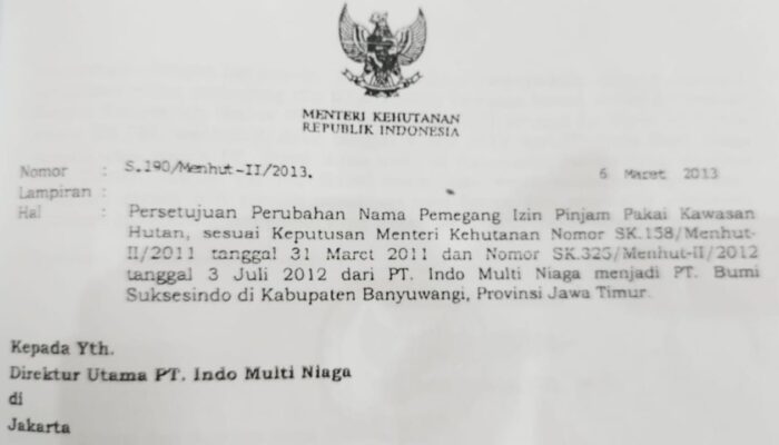 IUP OP dan IPPKH Tumpang Pitu Banyuwangi Kembali Disorot, Dugaan Pelanggaran Menguat