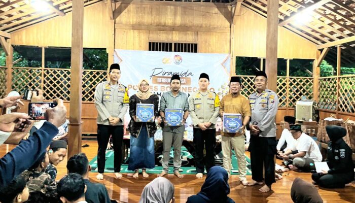 Momen Hangat Ramadan, Polres Bojonegoro Rangkul Anak Yatim dan Insan Media