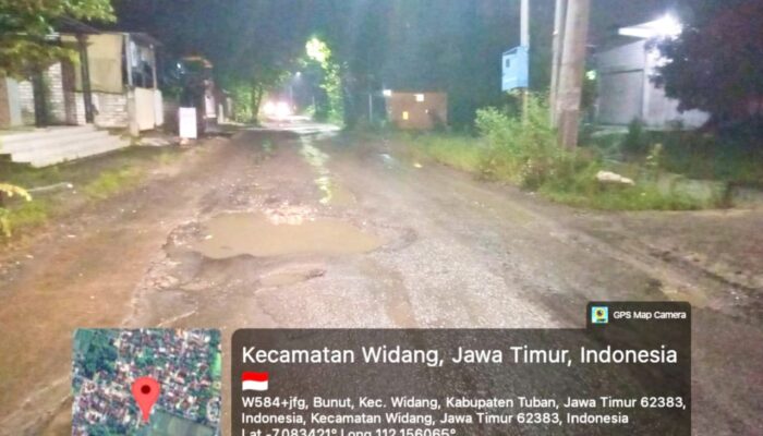 Musim Hujan Datang, Jalan Rusak di Bunut Widang Tuban Makin Membahayakan