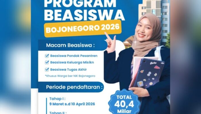 Bojonegoro Kucurkan Rp40,4 Miliar untuk Beasiswa 2026, Cek Jadwal Pendaftarannya