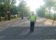 Antisipasi Laka Lantas, Polsek Balen Bojonegoro Pantau Ketat Titik Rawan